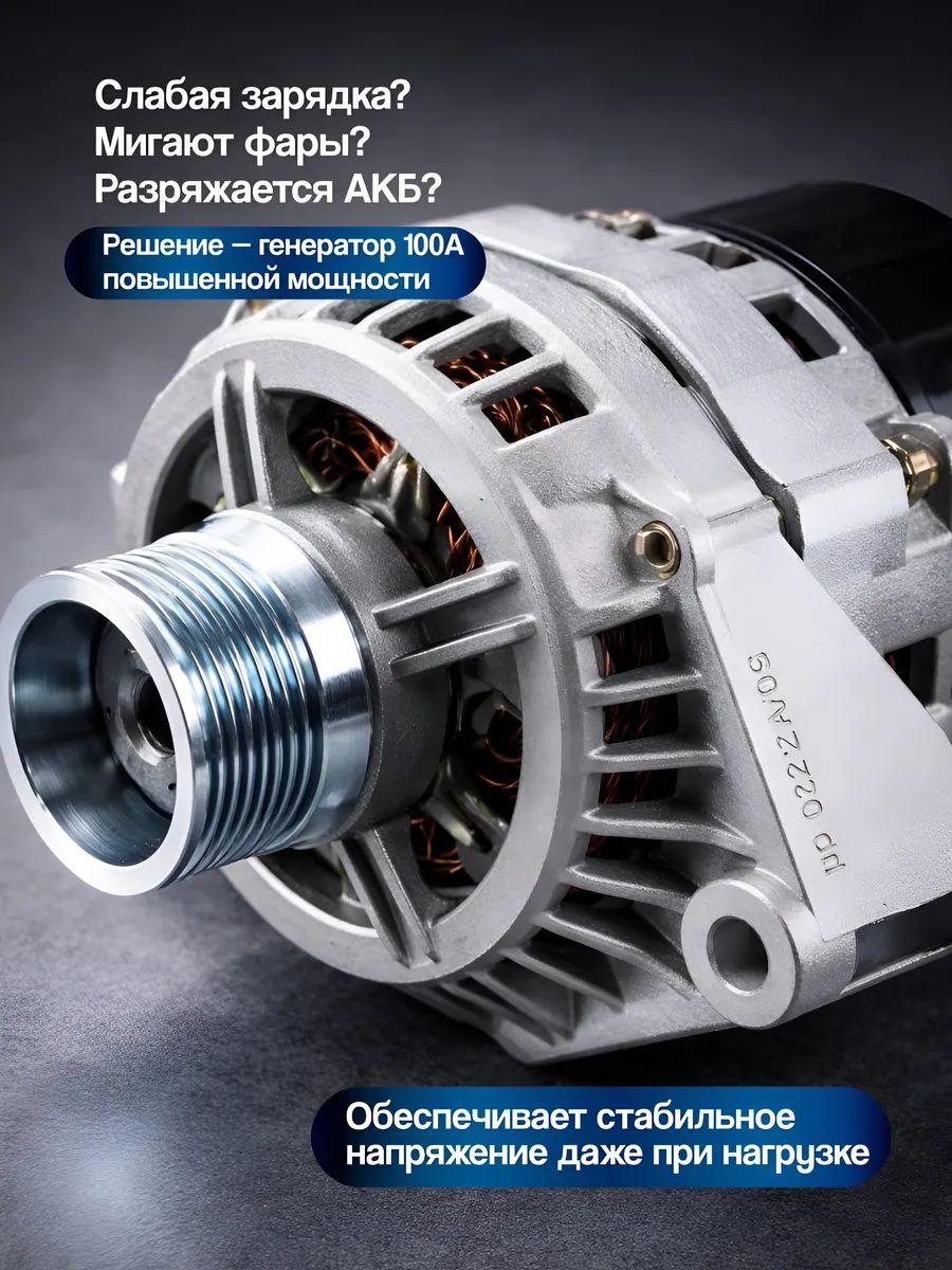 Генератор 100А ВАЗ 2110-2115 инжектор АТЭ-1