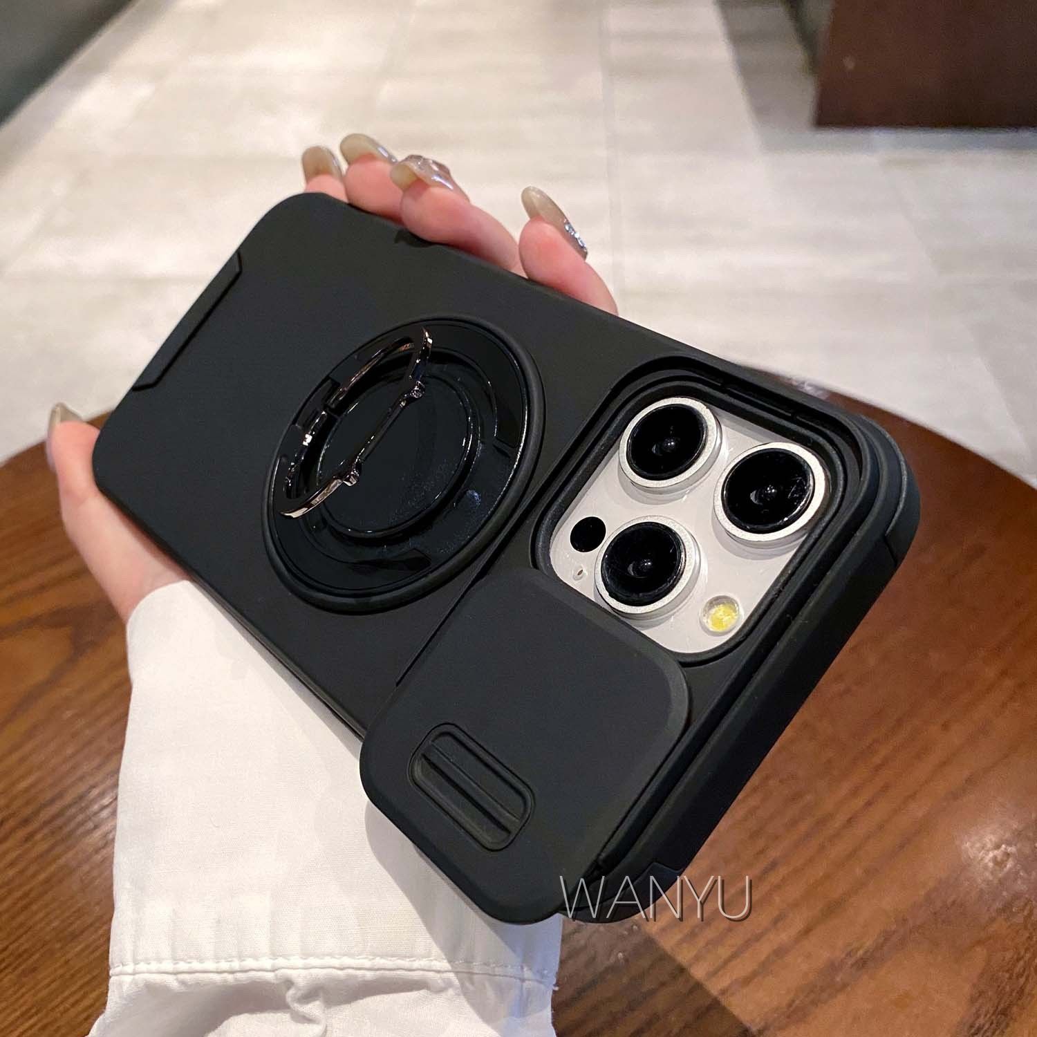 智能手机壳 用于 Apple iPhone 16, 塑料 , 哑光黑色