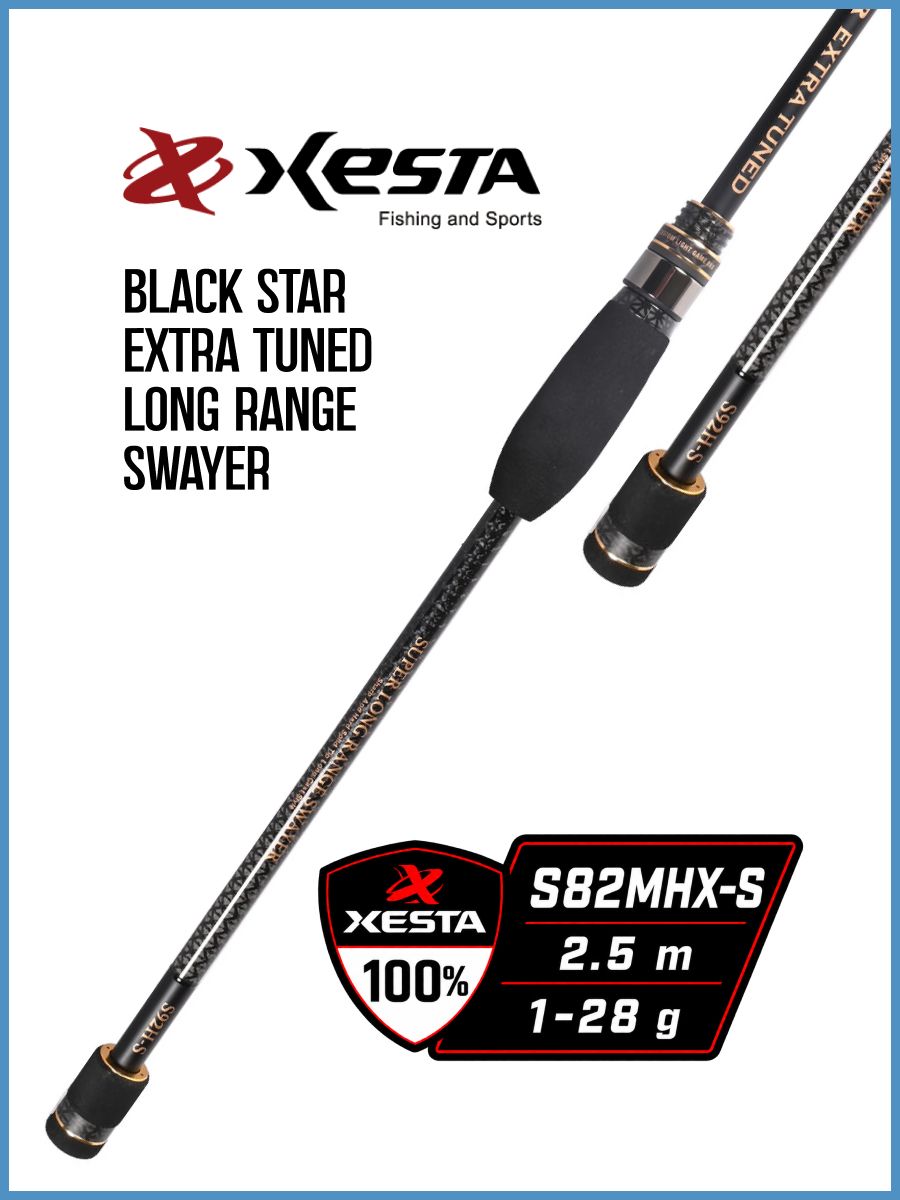 Спиннинг Xesta Black Star секций 2, от 1 гр до 28 купить c