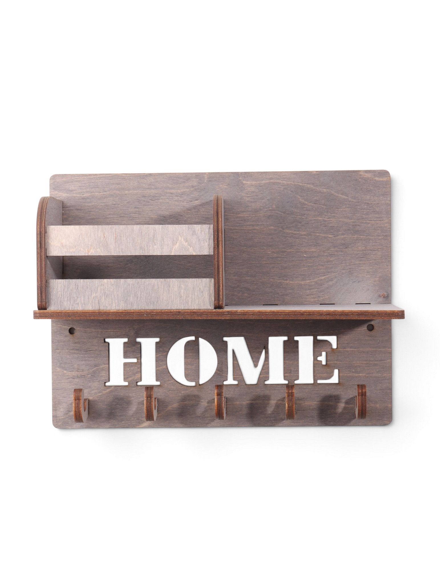 Ключница настенная HOME, 5 крючков, 24 18 7.5