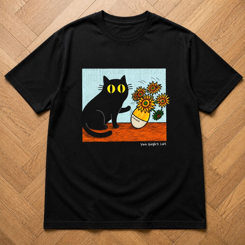 Футболка с котом y2k 1 шт flat_lay