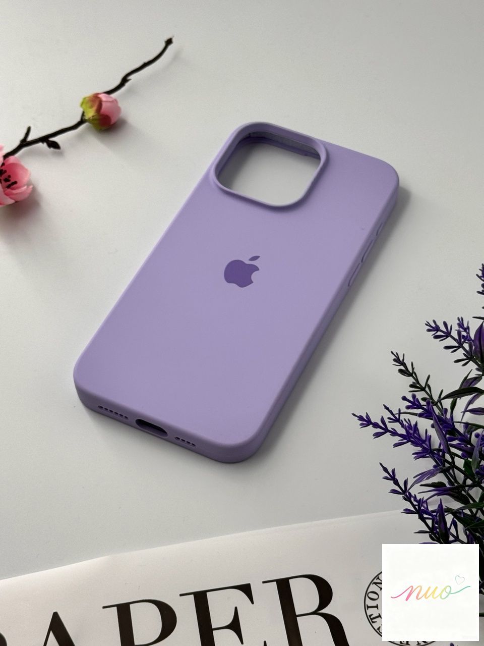 智能手机壳 用于 Apple iPhone 15 Pro Max, 硅胶, 淡紫色