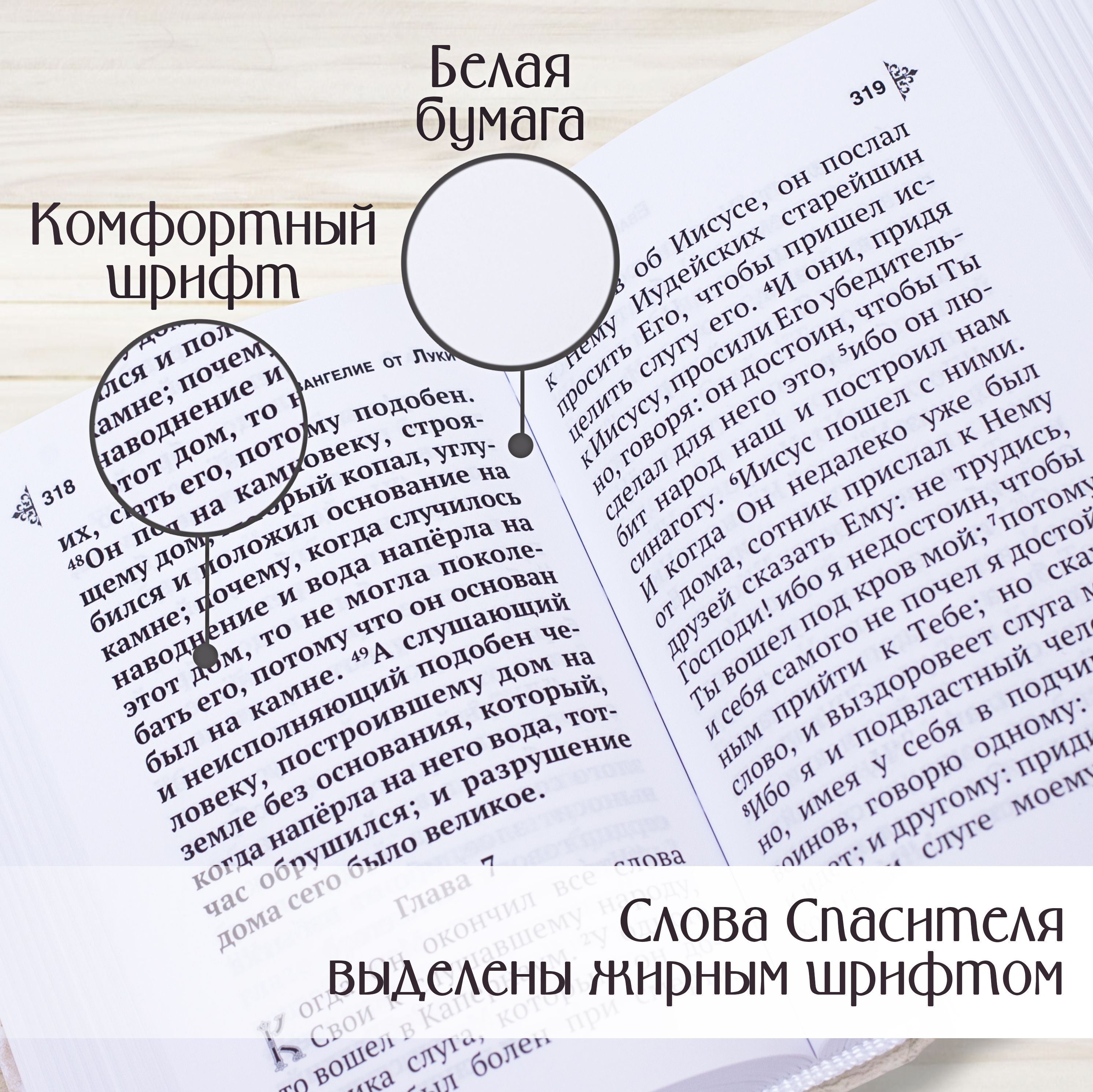 Святое Евангелие (карманный формат) с Выделенными словами СПАСИТЕЛЯ на русском языке, белая бумага твердая обложка | Holy Gospel: Pocket Edition with Highlighted Words of the Savior in Russian, Hardcover - Ozon image 4