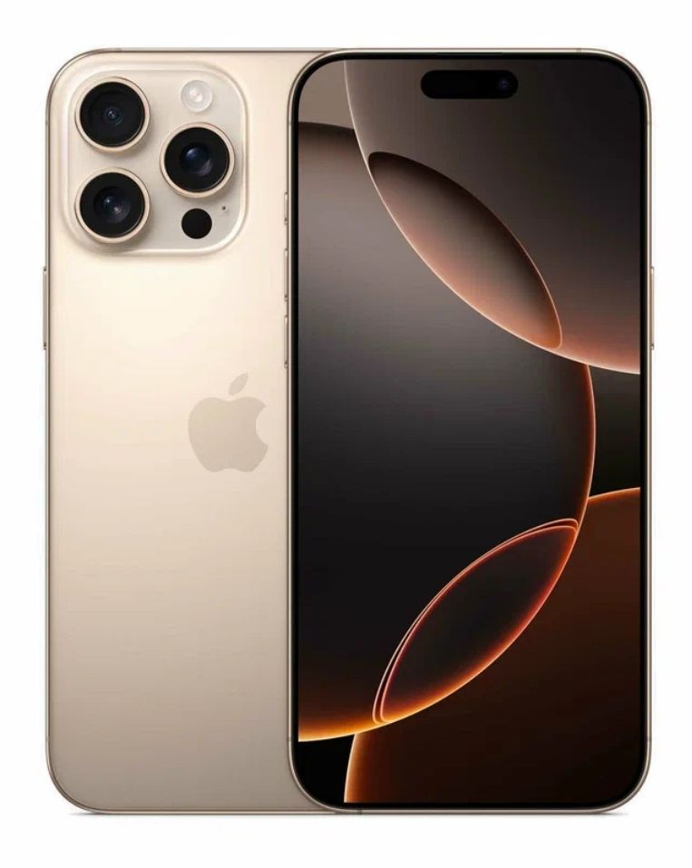 Apple Смартфон iPhone 16 Pro Max 8/1 ТБ, Nano-SIM, eSIM, золотой