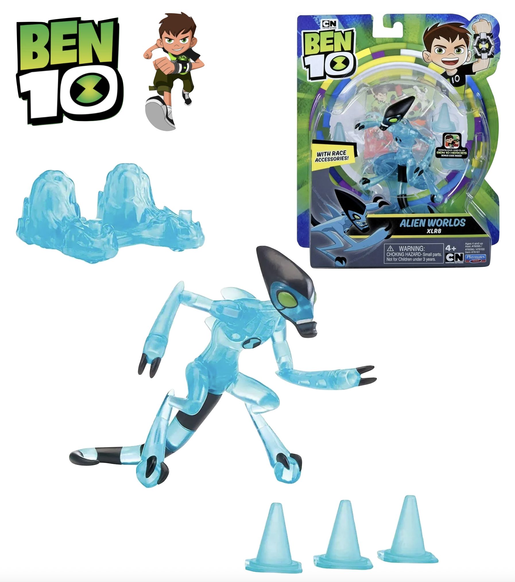 Фигурка Бен 10 Молния Родная планета Ben 10 XLR8 Alien Worlds with