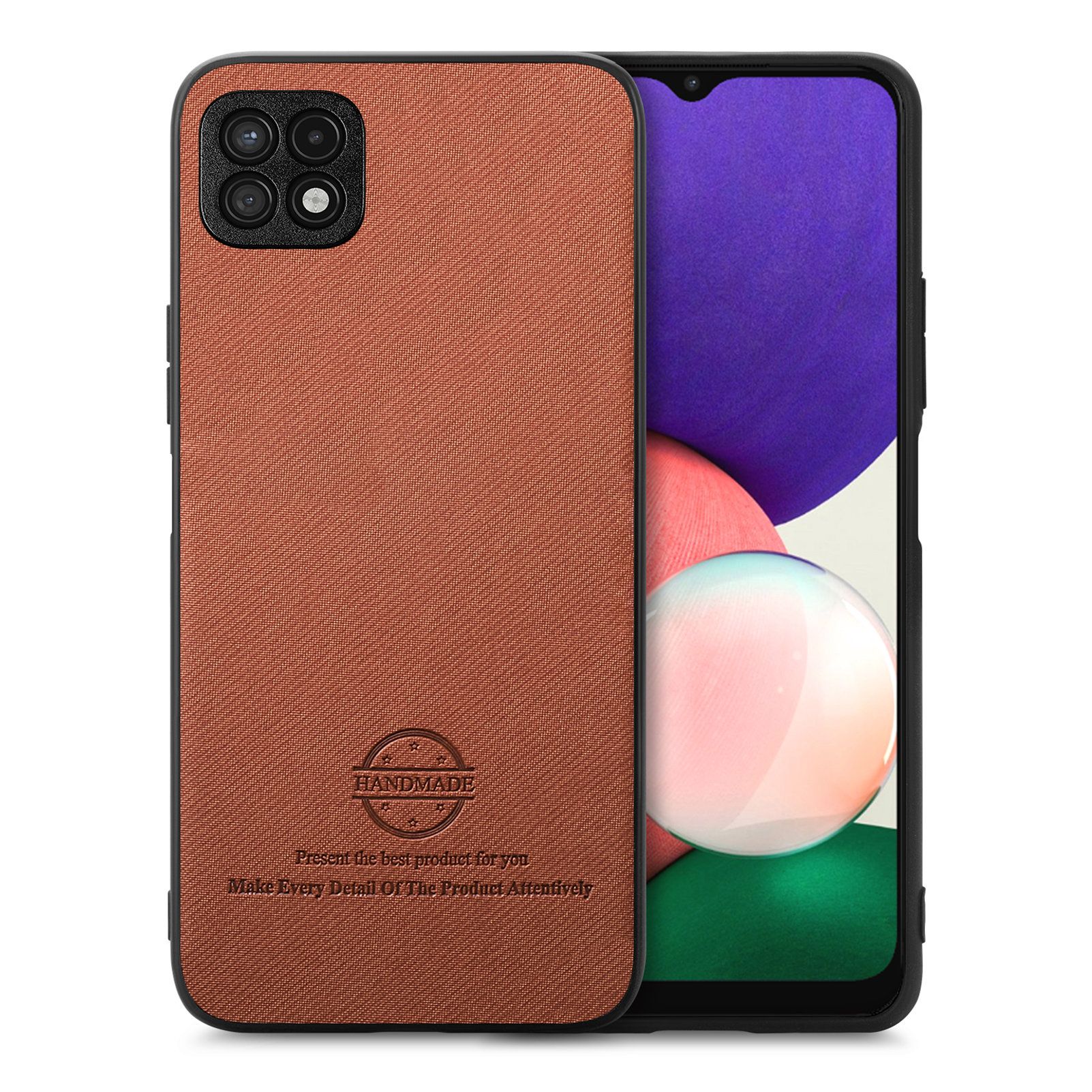 智能手机壳 用于 Samsung Galaxy A22 5G, Samsung Galaxy A22s, 热塑性聚氨酯, 棕色