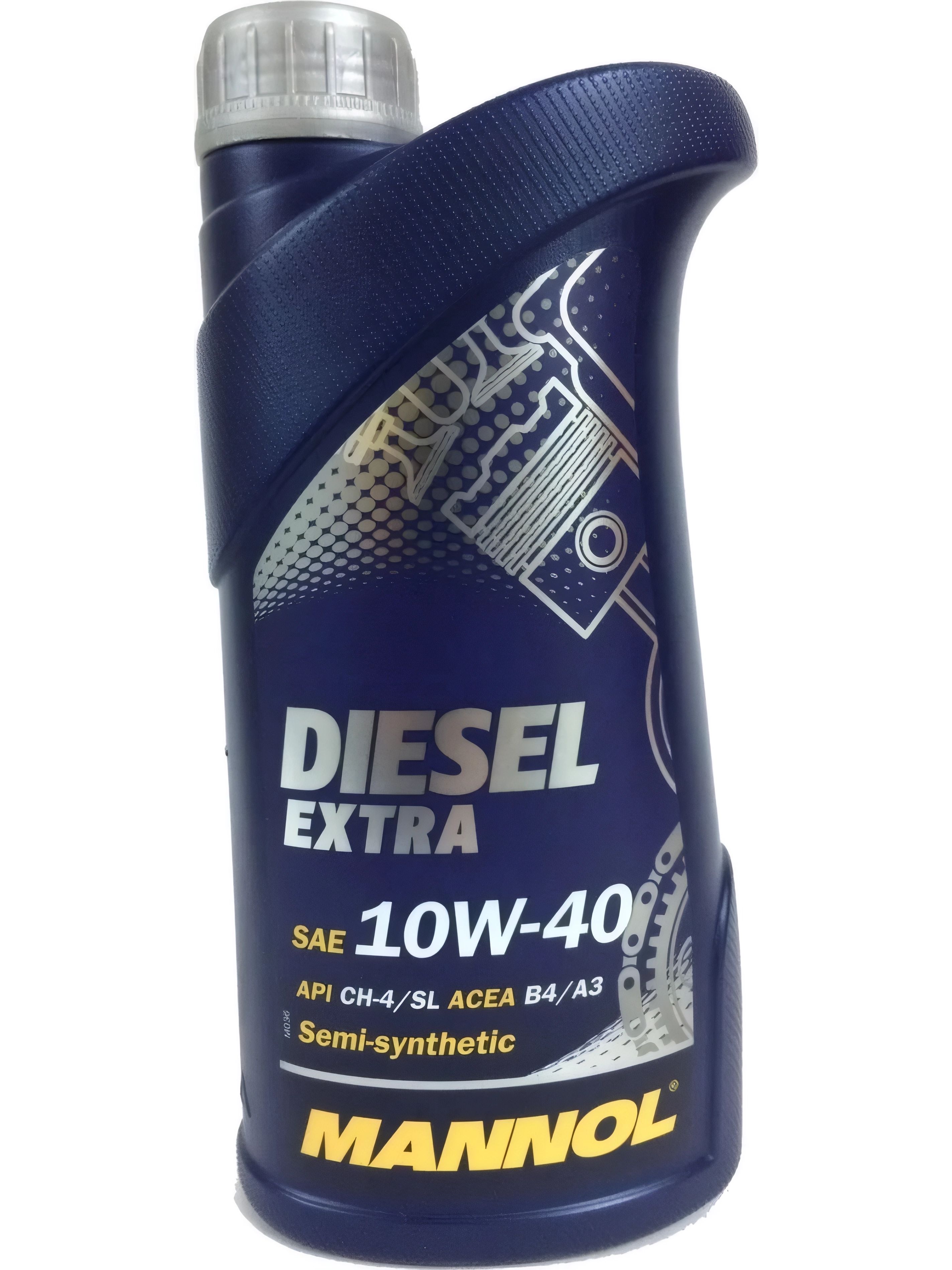 Масло мотор. 10w40 CH-4/SL A3/B3 MANNOL Diesel Extra VW 505.00/502.00/501/01 (MN7504-1) 1л (20)