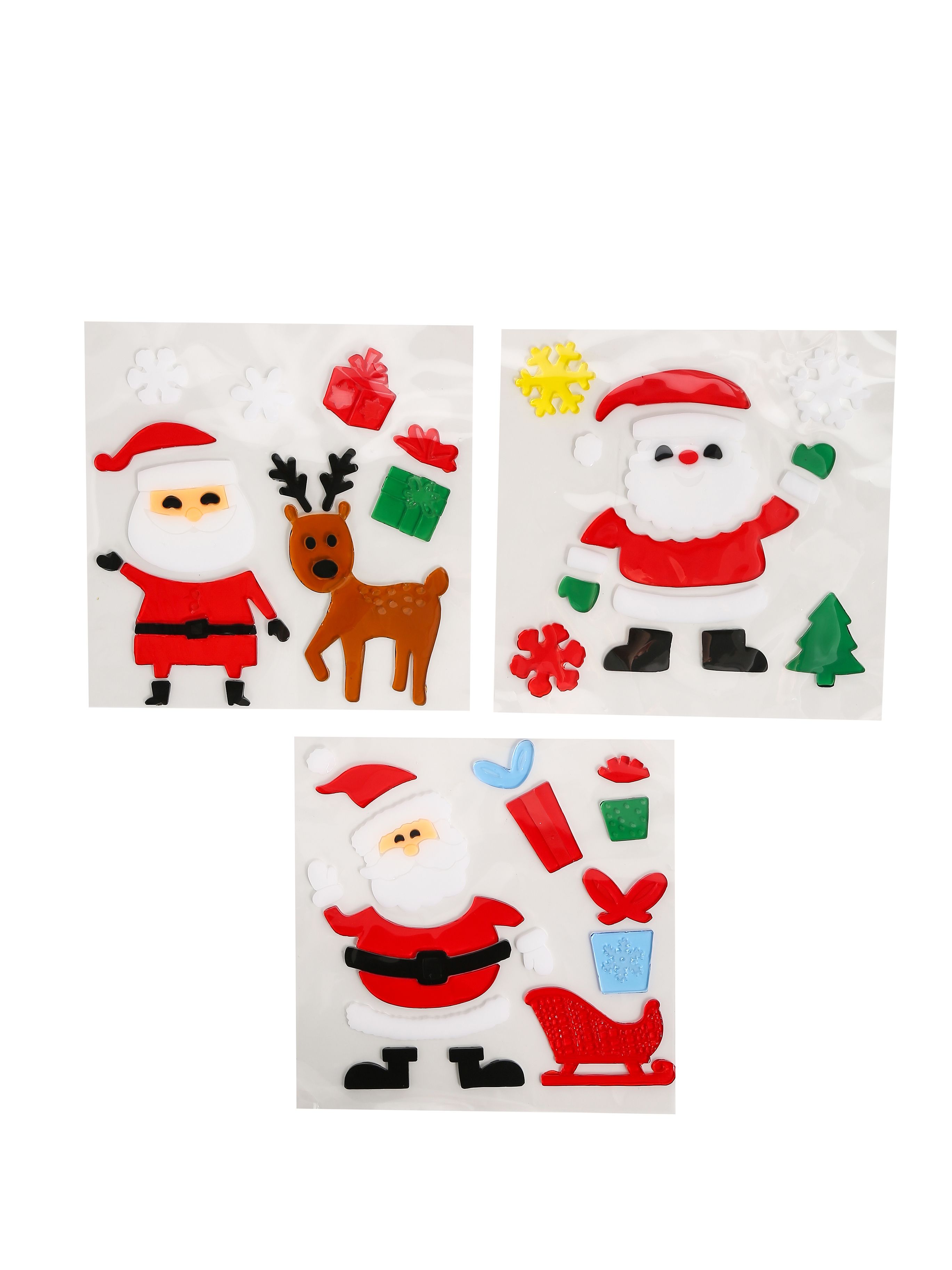 Новогодние наклейки Санта-Клаус в уп/3 штук 20*20CM Китай