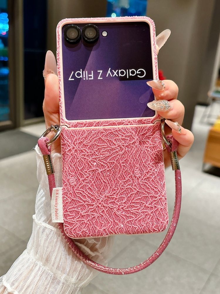 智能手机壳 用于 Samsung Galaxy Z Flip7, 热塑性聚氨酯, 粉红色