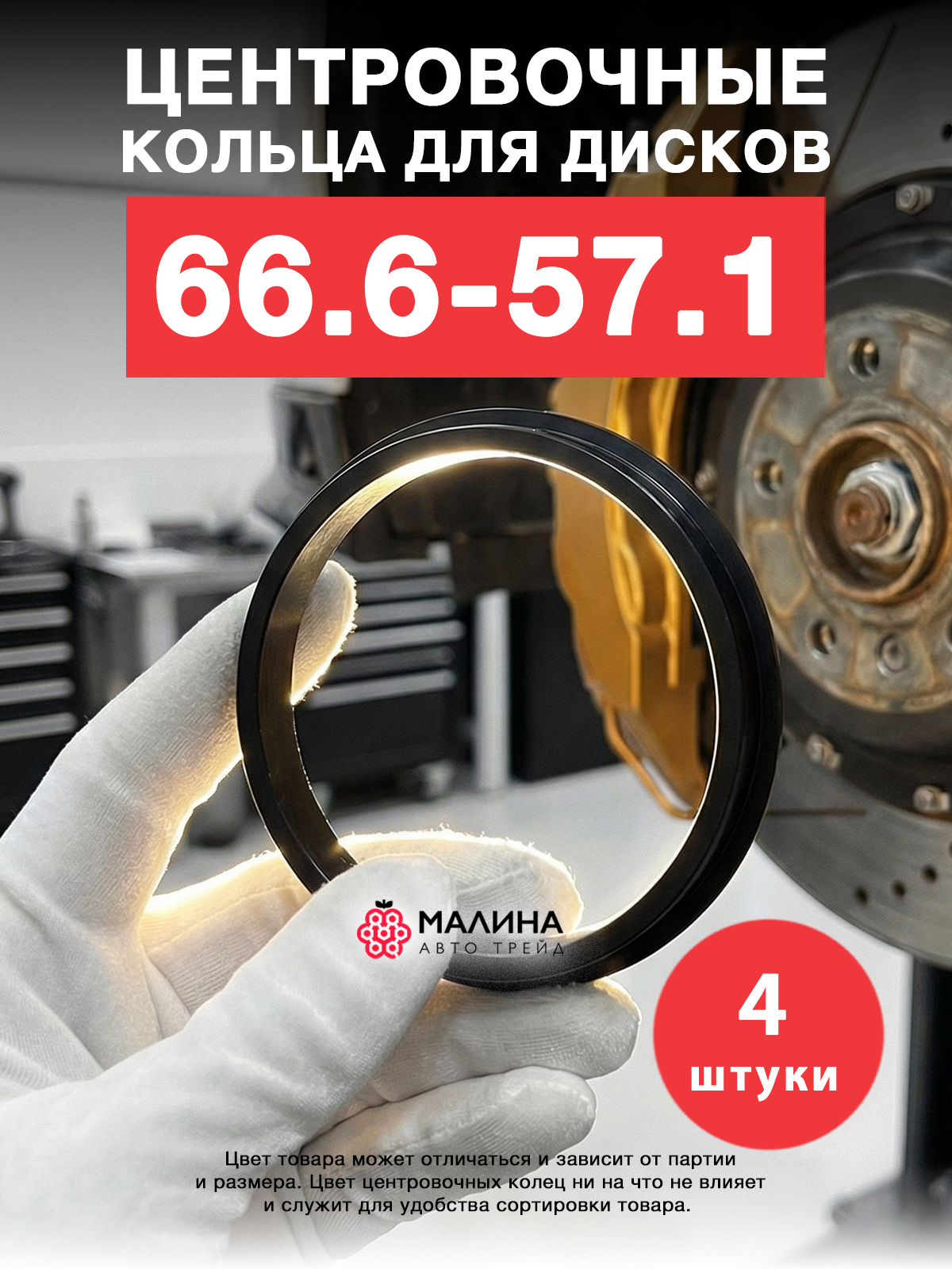 Центровочныекольцадлядисков66,6-57,1(4шт)