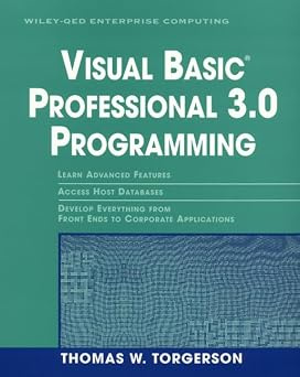 Visual Basic Professional 3.0 Programming (Wiley-Qed Enterprise Computing) #1