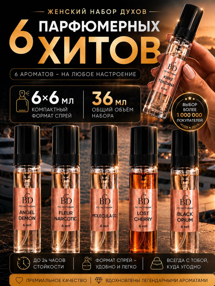 Духи женские стойкие набор пробников BGD-Perfume 36 мл #1