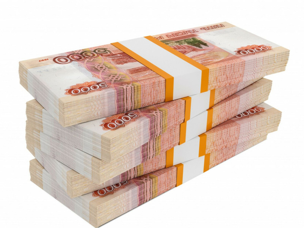 Сувенирные деньги в пачке "5000" рублей 5 пачек #1