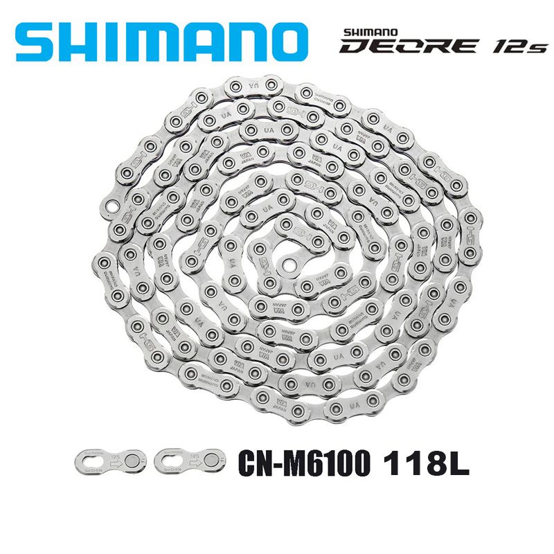 Цепь для велосипеда Shimano Deore CN-M6100 на 12 скоростей, 118 звеньев, соединительный пин в комплекте.Без #1