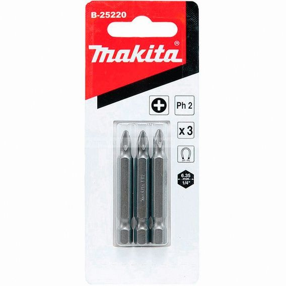 MAKITA B-25220 Бита PH2, 50мм, E-form(MZ), 3шт. #1