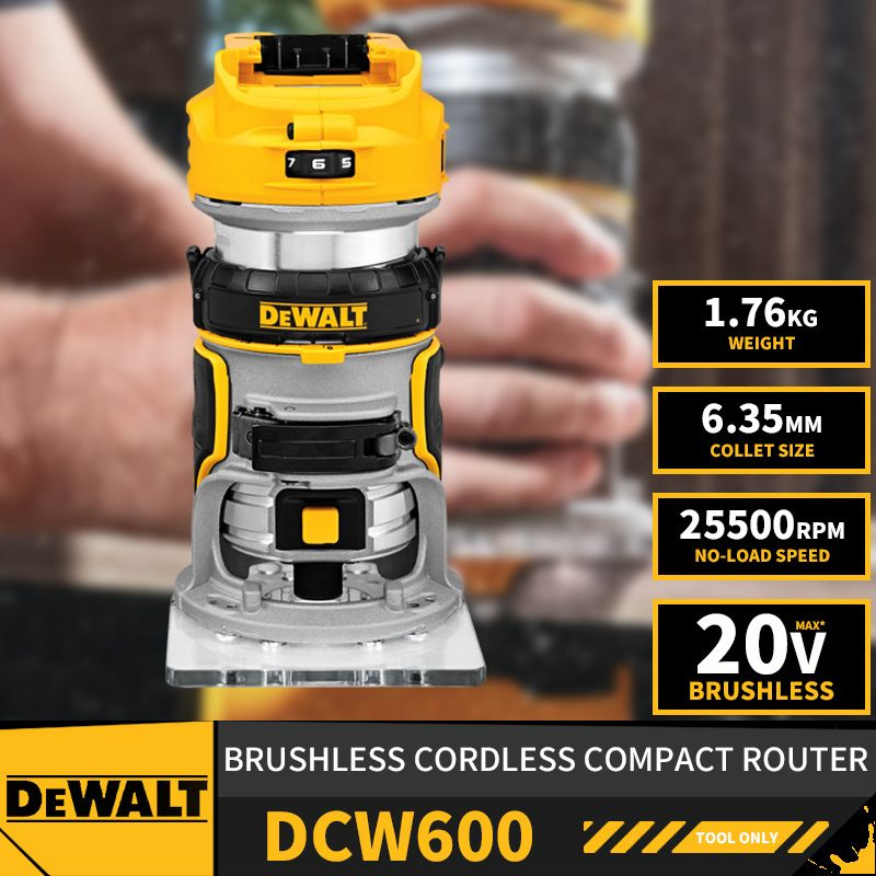 DEWALT DCW600 Бесщеточный аккумуляторный компактный фрезер Только