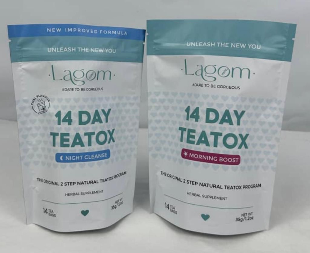 Lagom травяной чайный напиток 14 Day Teatox  ДНЕВНОЙ И ВЕЧЕРНИЙ чай 2 шт  -5-9 кг в месяц!Производство Сингапур. Очищающий гарантированный продукт -  купить с доставкой по выгодным ценам в интернет-магазине OZON (1417553232)