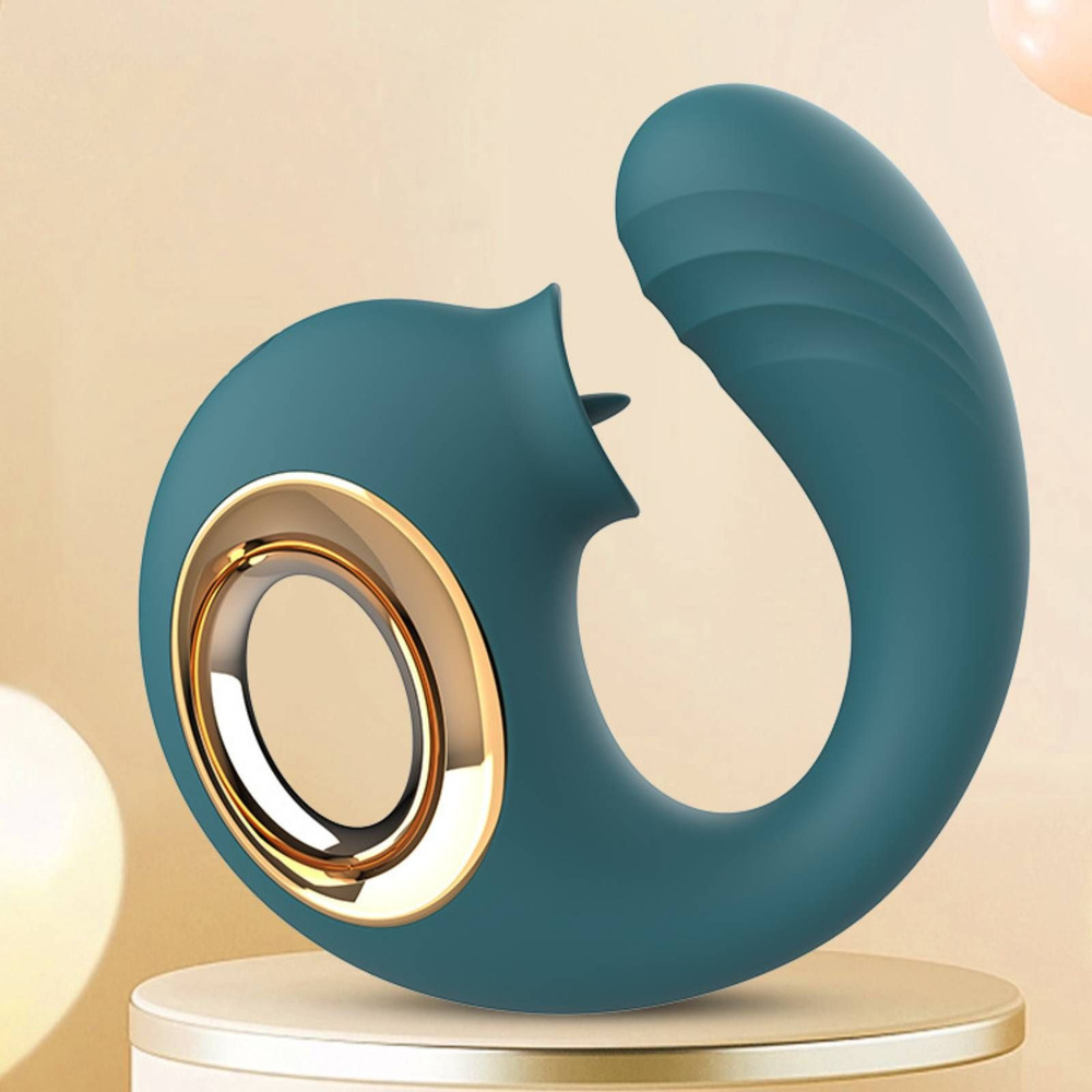 Вибратор для клитора и G-точки 2 в 1 с 5 режимами сосания и облизывания ...