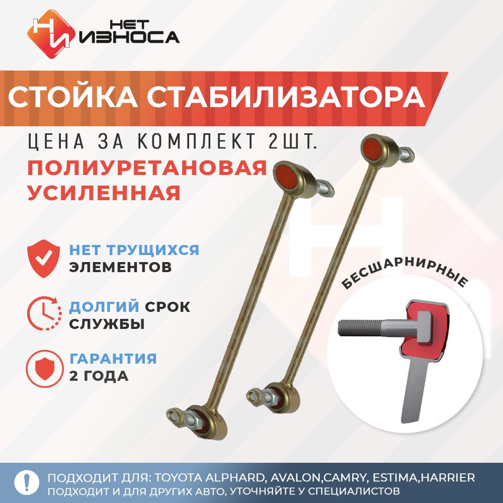 Стойки стабилизатора полиуретановые усиленные NL030 (комплект 2 штуки ...