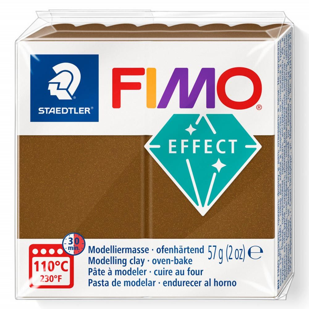 Полимерная глина Fimo Effect 8010-71 бронзовый металлик (metallic antique bronze) 57 г.  #1