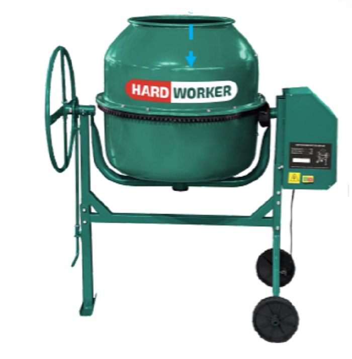 Бетономешалка/бетоносмеситель HARD WORKER БМ130 чугунный венец, объем ...