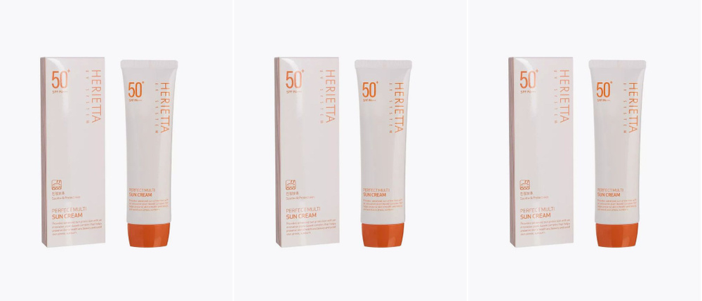 WELCOS Крем солнцезащитный для лица Herietta Perfect Multi Sun Cream, 90 г, 3 шт  #1