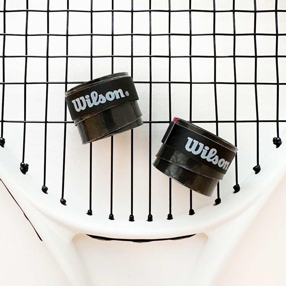 Намотка для теннисной ракетки 2шт WILSON Bowl O Grips Овергрип Липкий Впитывающий (Черный)  #1