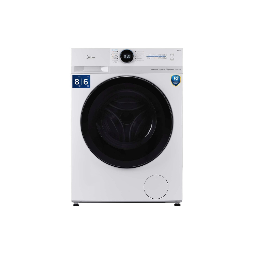 Стиральная машина Midea MF200D80WBS/W-RU кл.:A фронт. макс.:8кг (с сушкой) белый  #1