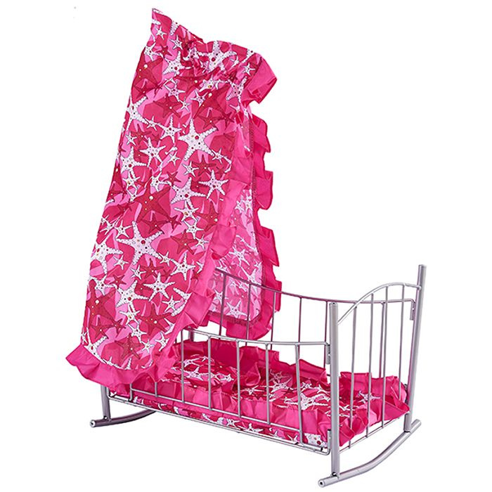 Кроватка для куклы (до 43 см), качалка с балдахином - купить с ...