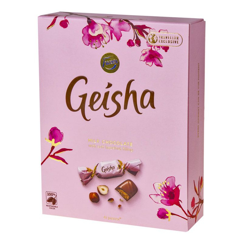Конфеты шоколадные Karl Fazer Geisha Milk Chocolate с начинкой из ...