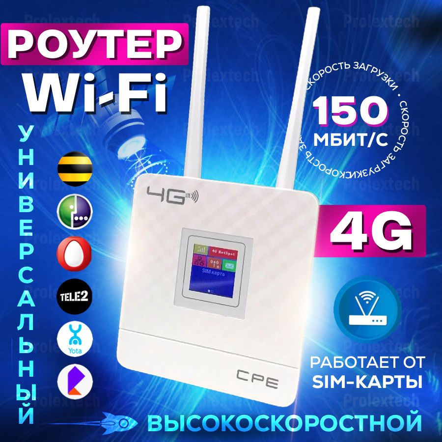 Роутер ProlexTech 4g wifi с сим картой 903/908, оливковый, 2.4 ГГц купить  по низкой цене с доставкой в интернет-магазине OZON (1424044522)