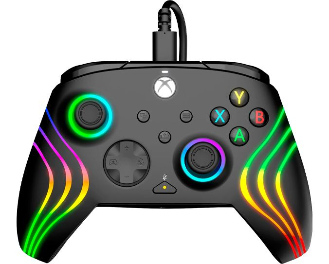 PDP Wired Controller Afterglow Wave Black Xbox One Series PC 024 AW