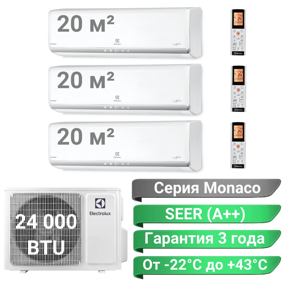 Электролюкс мульти сплит система на 3 комнаты