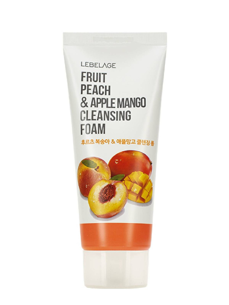 Lebelage / Пенка для умывания с экстрактами персика и манго LEBELAGE FRUIT PEACH&APPLE MANGO CLEANSING #1