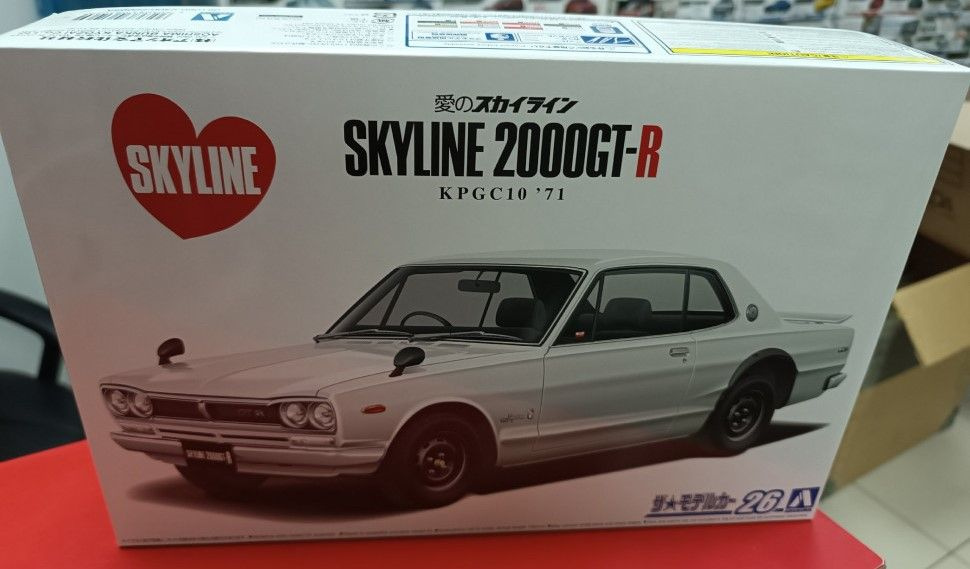 Сборная модель Aoshima 1:24 06106 Nissan Skyline KPGC10 HT2000 GT-R '71 #1