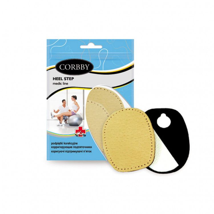 Подпяточник CORBBY HEEL Step, корректирующий, из натуральной кожи, пенолатекса и клиновидной вставкой, #1