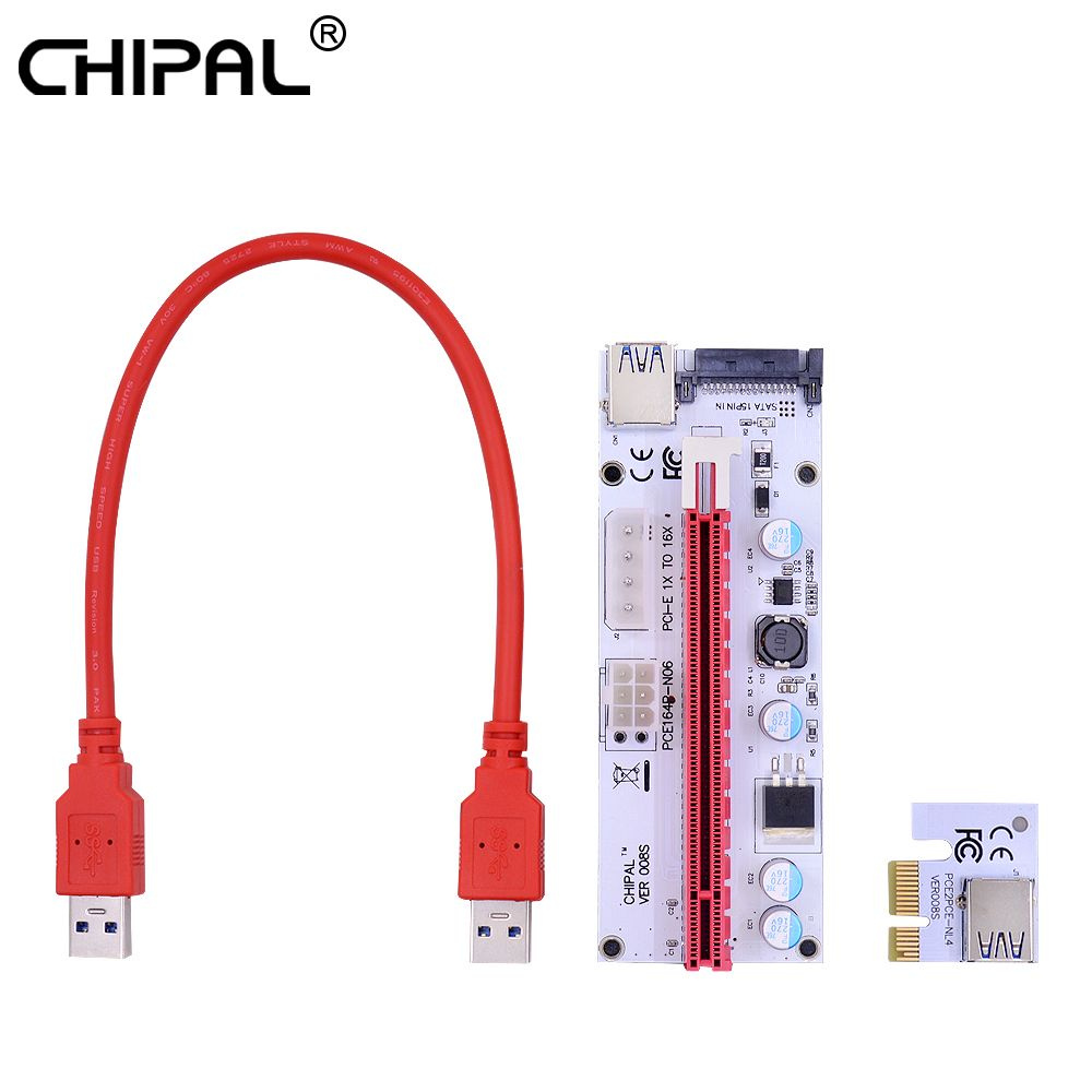 Riser PCI-E удлинитель CHIPAL 008S Molex райзер для видеокарты PCI ...