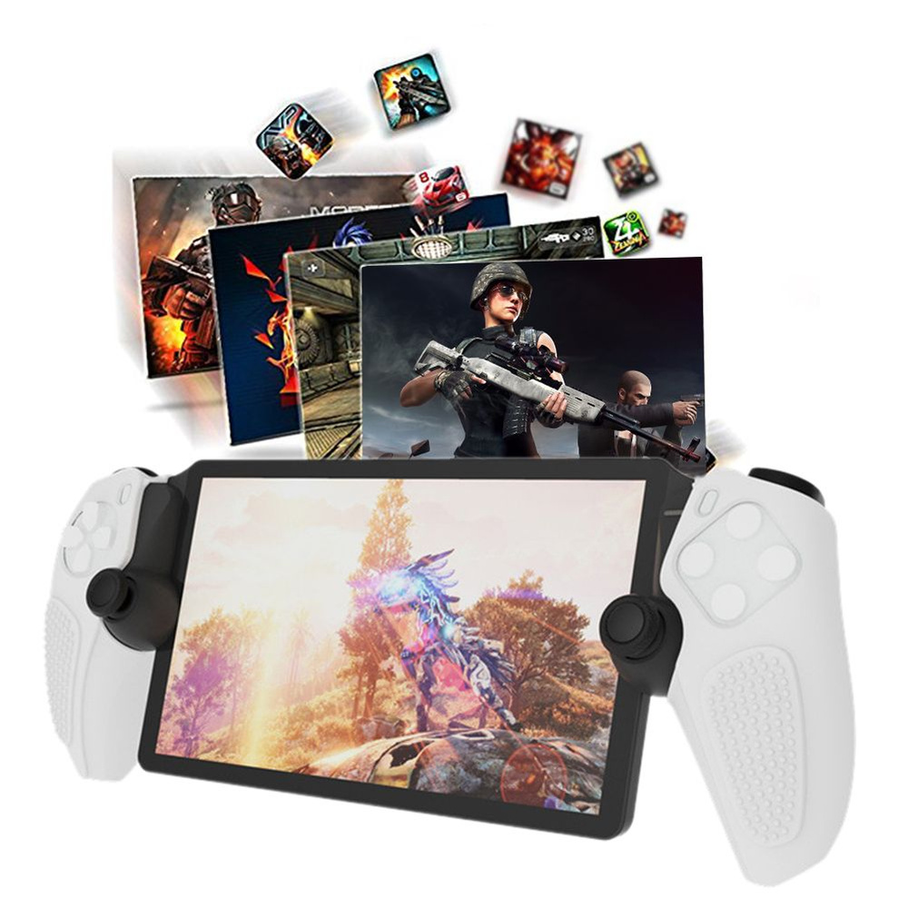 Силиконовый чехол для PlayStation Portal, белый, противоскользящий #1