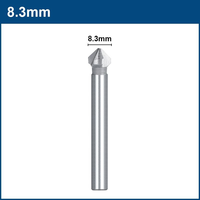 Зенковка конусная HSS 8,3 мм с тремя режущими кромками под М2, по металлу, 90 градусов  #1