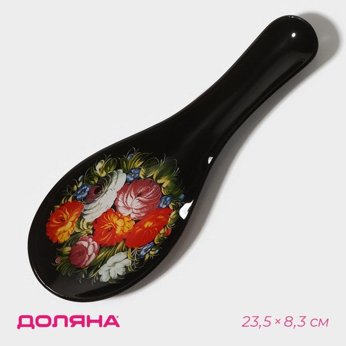 Подставка стеклянная под ложку Доляна Народные мотивы , 23,5 8,3 1,5 см #1