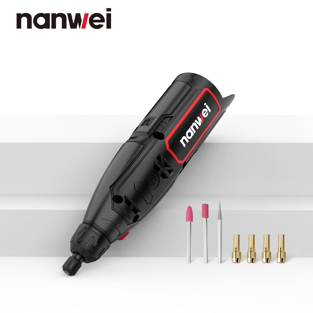 Мини-шлифовальная машина NANWEI 12V 6 скоростей размер патрона 3.2mm  #1