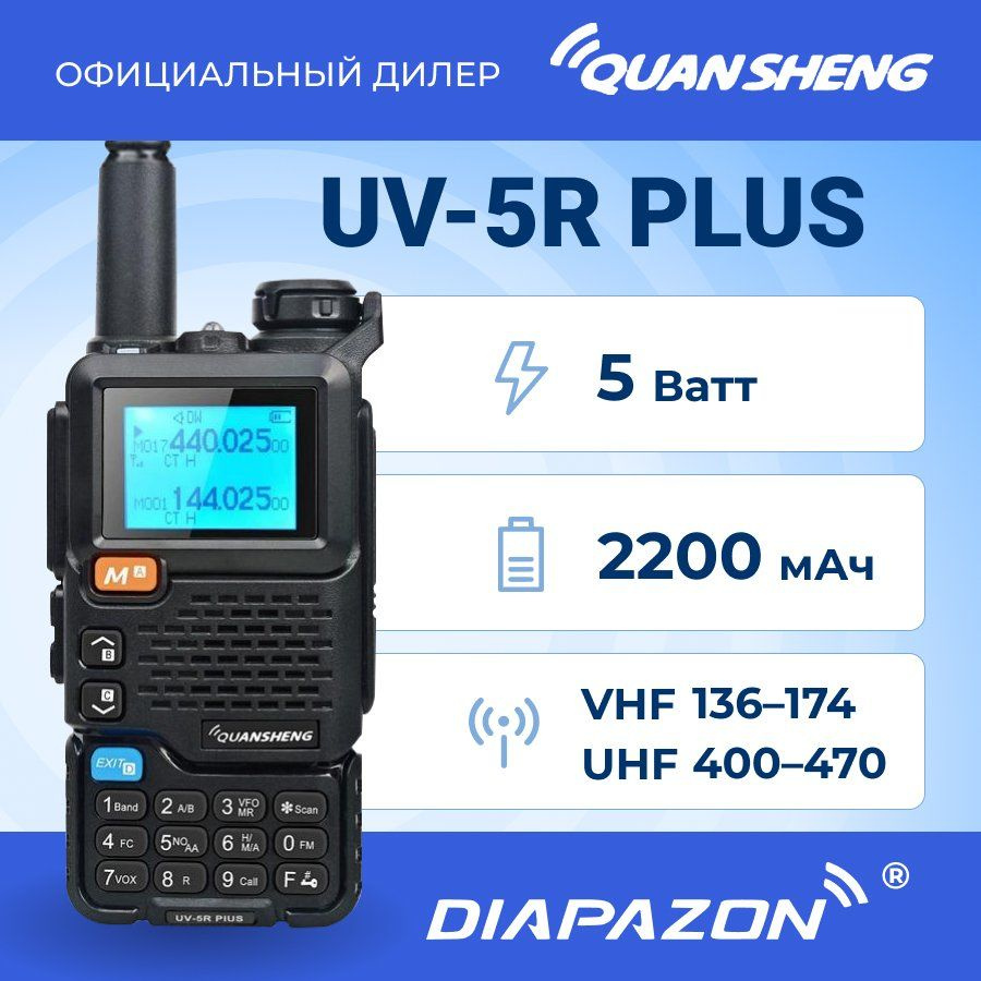 Рация QUANSHENG UV-5R Plus