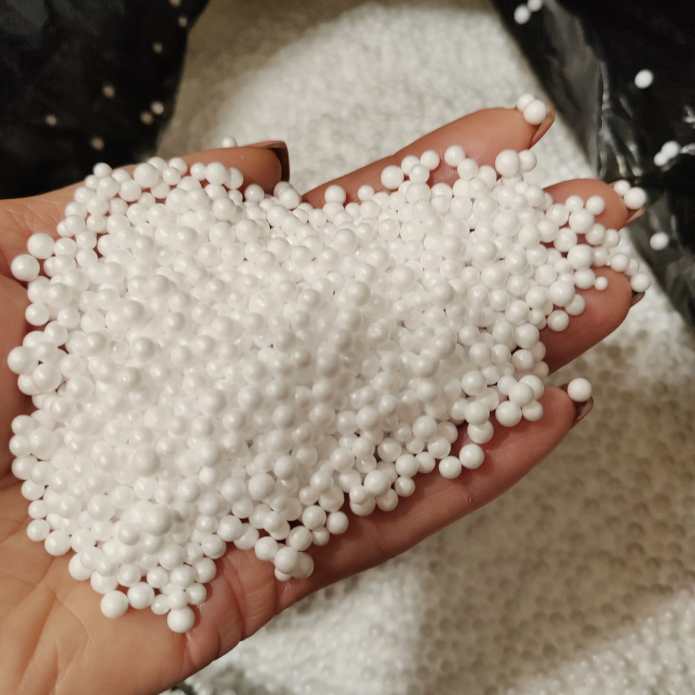 Пенопластовые шарики 1 л. для наполнения игрушек, диаметр от 2 до 4 мм ...