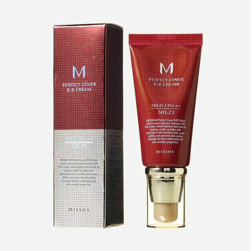 Missha Тональный крем M Perfect Cover BB Cream SPF42/PA+++ № 23 Light Beige, 50 мл #1