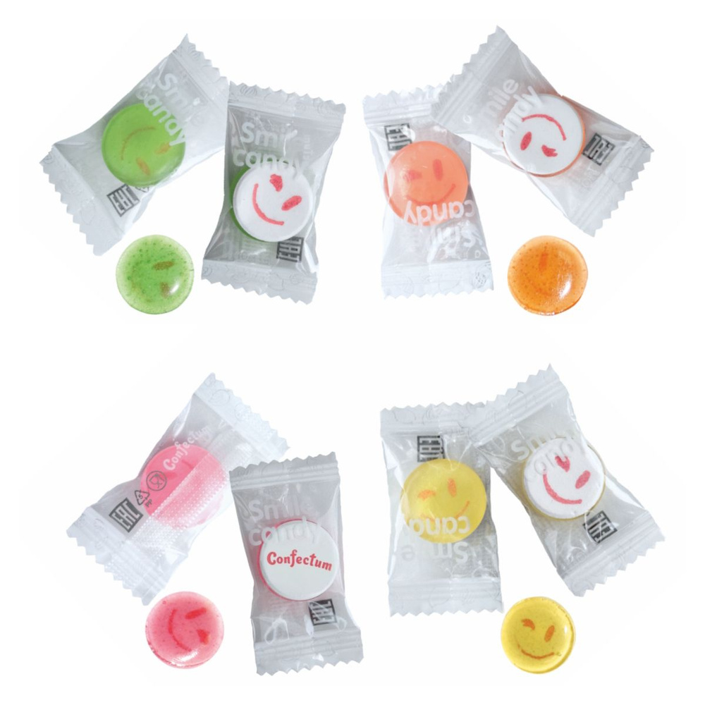 Карамель леденцовая "Smile Candy" со вкусом лимон, клубника, манго, арбуз, Confectum, 1 кг.  #1