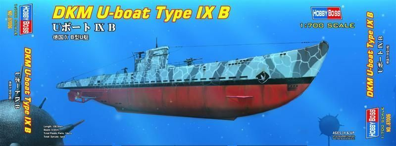 HOBBYBOSS 87006 1:700 Комплект Scale Dkm U-Boat Tipo Ix B Model Корабль ...