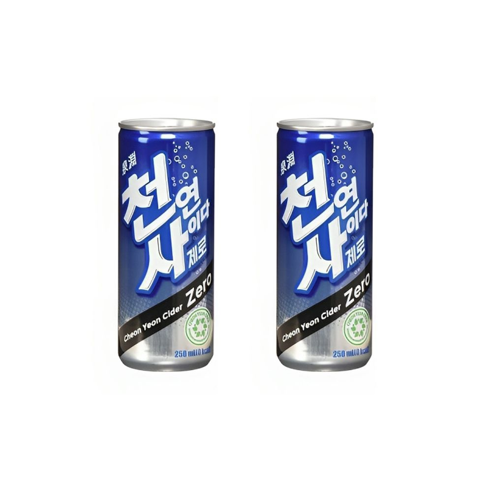 Напиток газированный со вкусом сидра безалкогольный Cheon Yeon, ж/б 2 шт. по 250 мл  #1