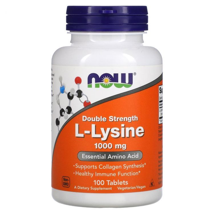 Now Foods, L-Lysine, Л-лизин, 1000 мг, 100 таблеток #1