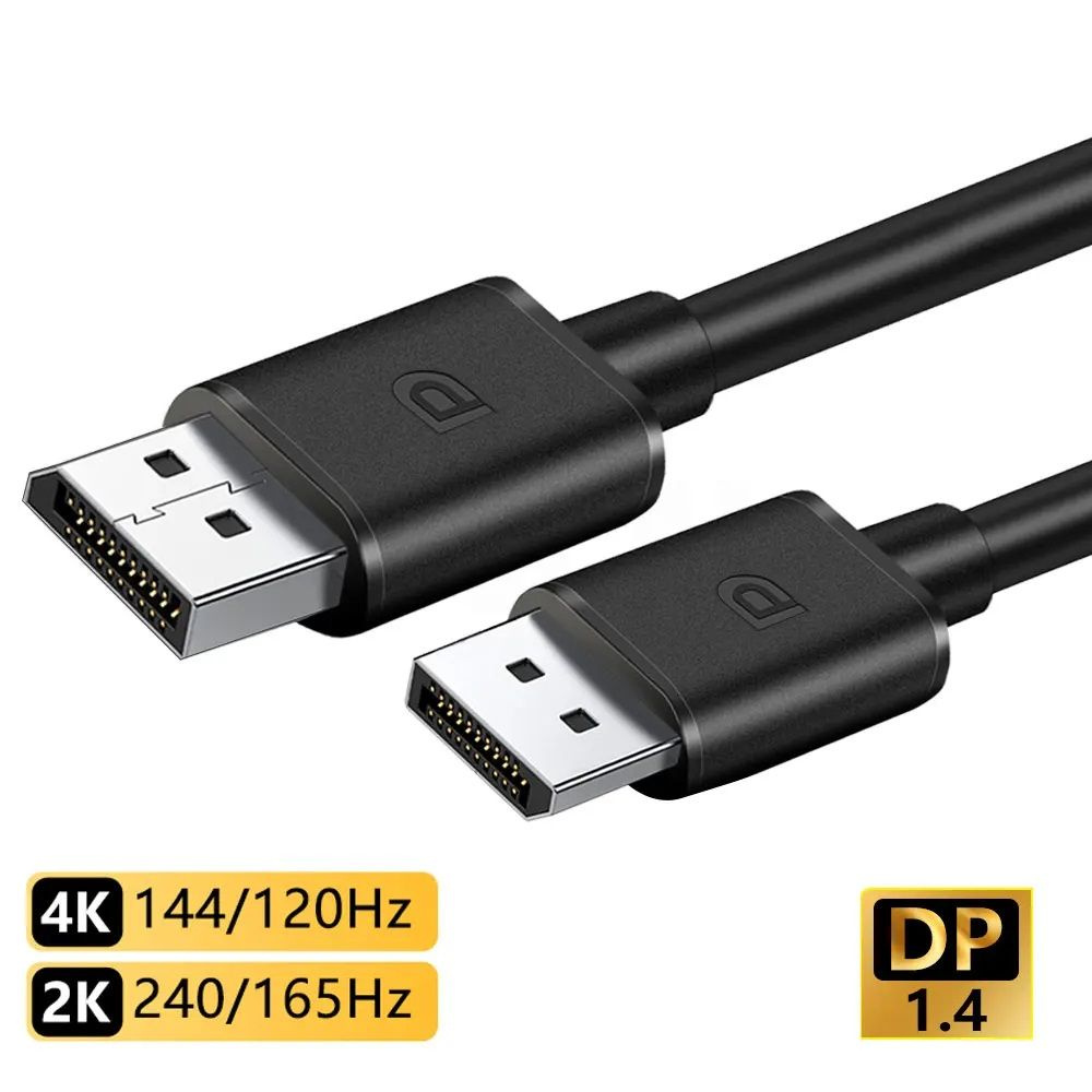 USBTOP Видеокабель DisplayPort/DisplayPort, 1.8 м, черный матовый #1