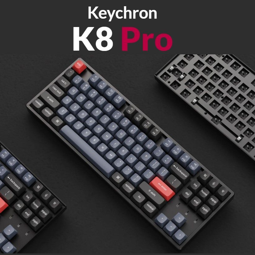 Игровая беспроводная клавиатура Keychron K8 Pro RGB Hotswap K8P-H1 Gateron G Pro Red  #1